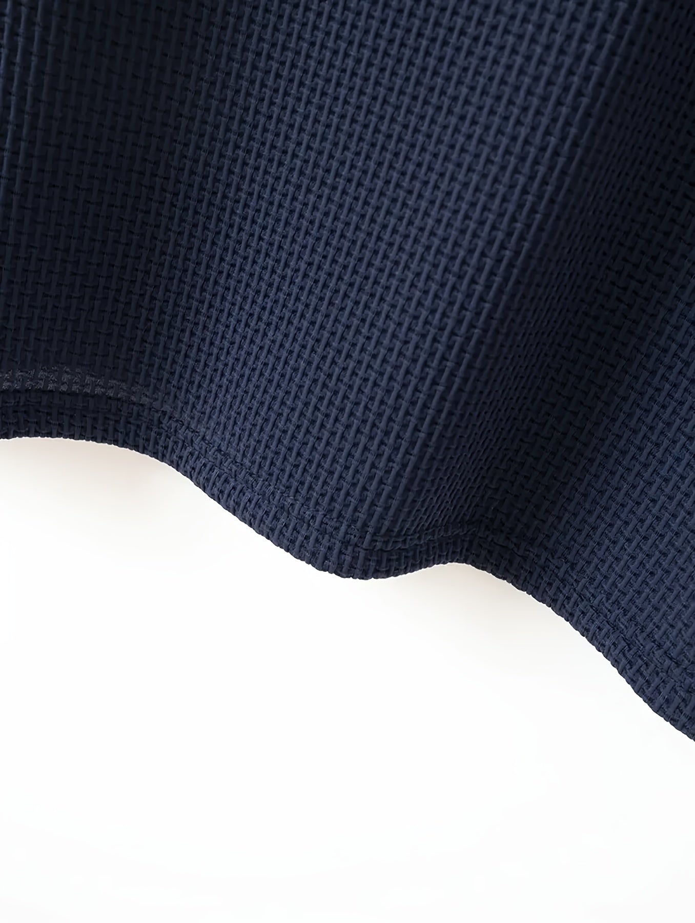 Men’s Waffle Knit Polo – Modern Casual Elegance Breathable Woven Fabric