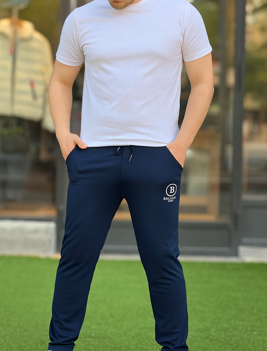 Men's Premium Lycra Trouser – Slim Fit Balmain Style (Available in 4 Colors)