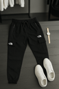 "Men’s Beige Cargo Trousers – Casual Streetwear with Zipper Pockets | The North Face Style"