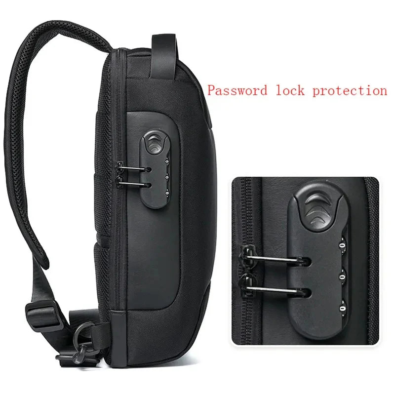 Premium Quality Password-Lock Sling Cross Body Backpack for Travel & Daily Use