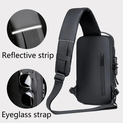Premium Quality Password-Lock Sling Cross Body Backpack for Travel & Daily Use