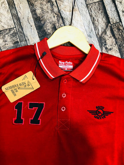 Red Black Polo Shirt for Men Casual Sportswear Tee   Embroidered Collar TShirt - Athletic Streetwear Style - Summer Shirt for Guys