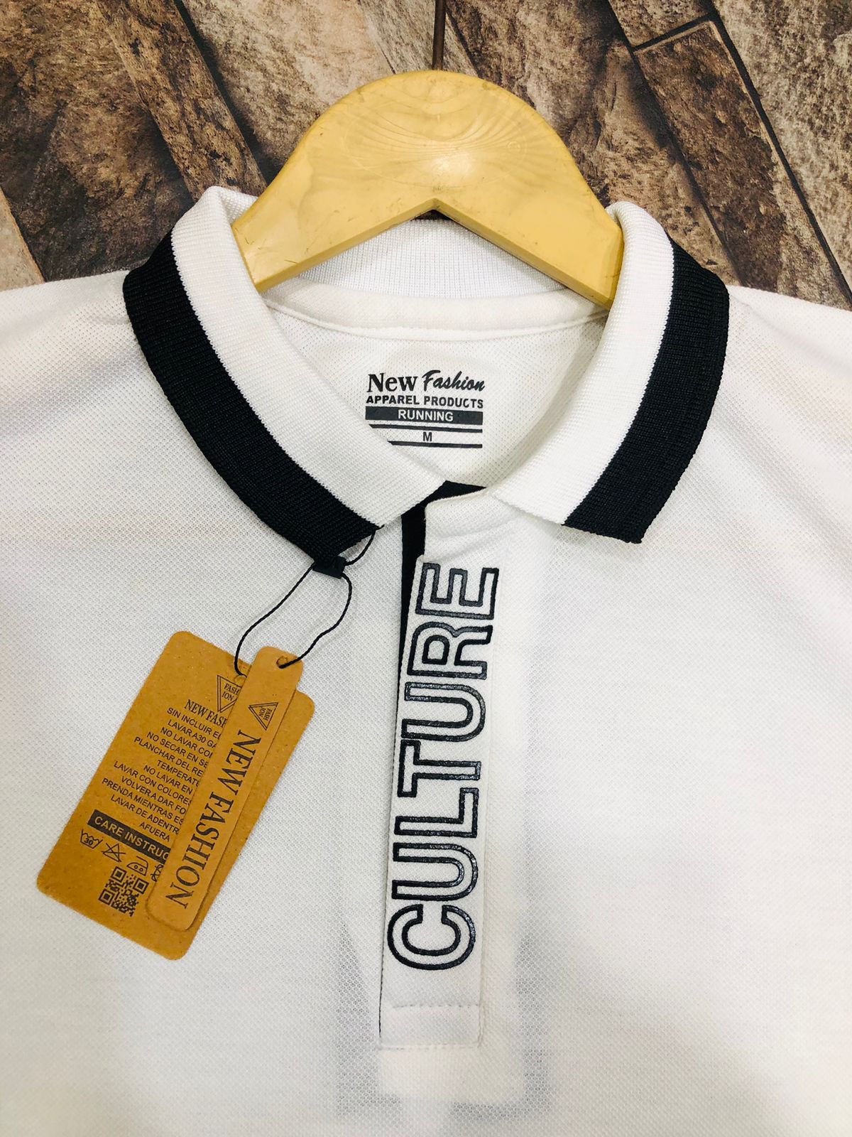 Men Polo T Shirt Cotton Jersey Casual Slim Fit Short Sleeve Culture Printed Collar Shirt Available in 6 Colors Modern Streetwear