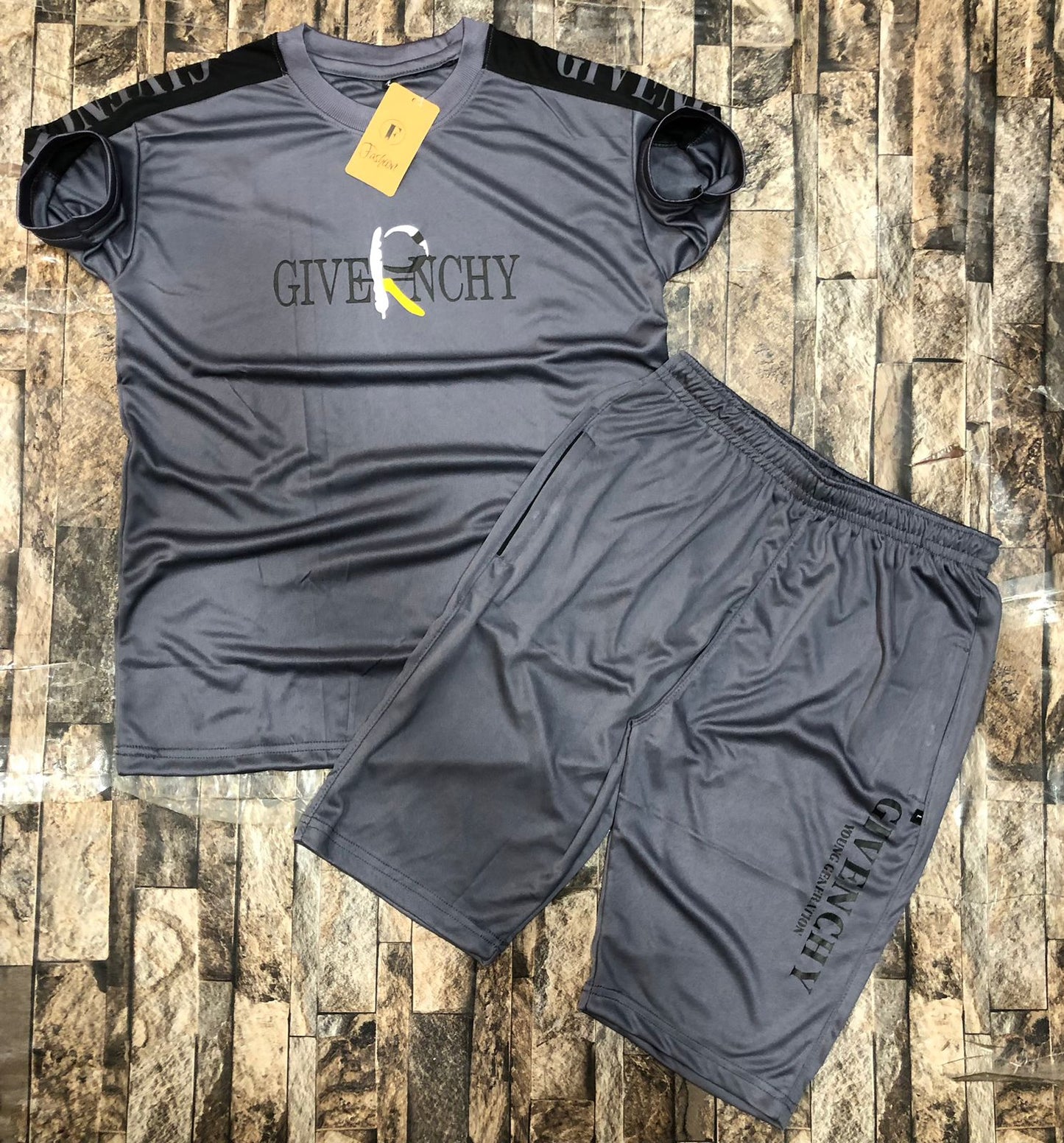 Men's Summer Tracksuit Set | Stylish Givenchy-Inspired T-Shirt & Shorts | Breathable Gym Workout Loungewear