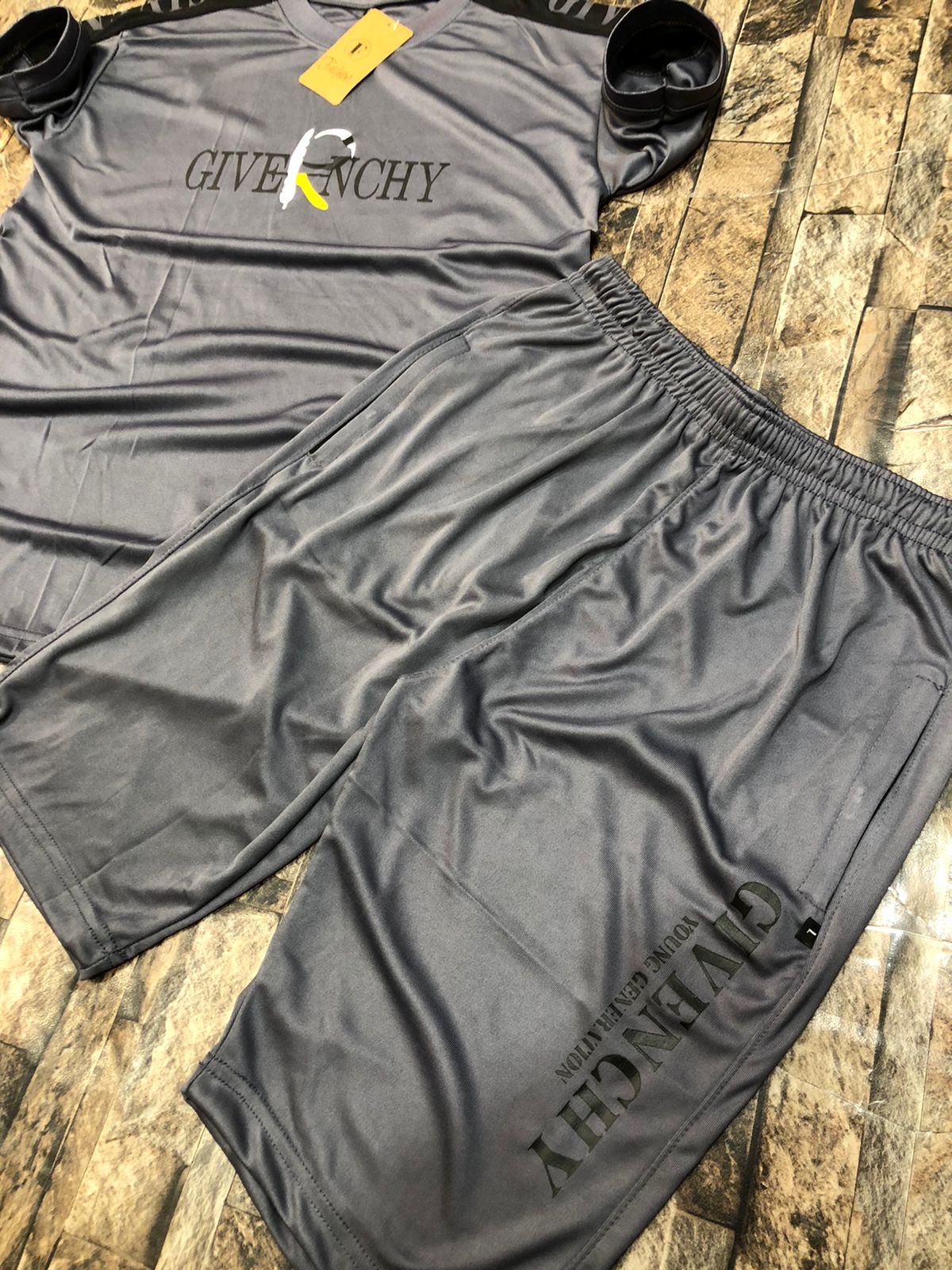 Men's Summer Tracksuit Set | Stylish Givenchy-Inspired T-Shirt & Shorts | Breathable Gym Workout Loungewear